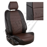 Авточехлы на сидения для Lada Largus (2 места)(2012-2021) - черный+шоколад